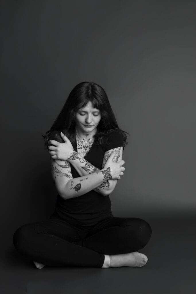 Black and white, fine art, authentic portraits in Asheville, NC